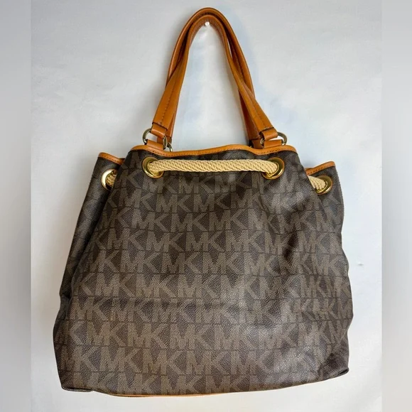 Michael Kors Brown and Tan Shoulder Bag - Picture 3 of 9